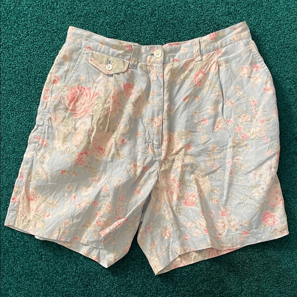 Vintage Ralph Lauren Floral Linen Shorts